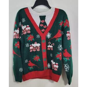 Party Sweater Dec. 25th Large Christmas Holiday Sweater Ugly Christmas Sweater